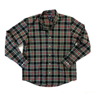 Land's End Christmas Plaid Men's Shirt Large